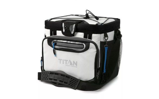  Titan Deep Freeze Zipperless Hardbody 16 qt Cooler, White