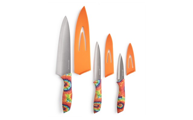  6-Pc. Chef’s Cutlery Set with Tie-Dye Handles