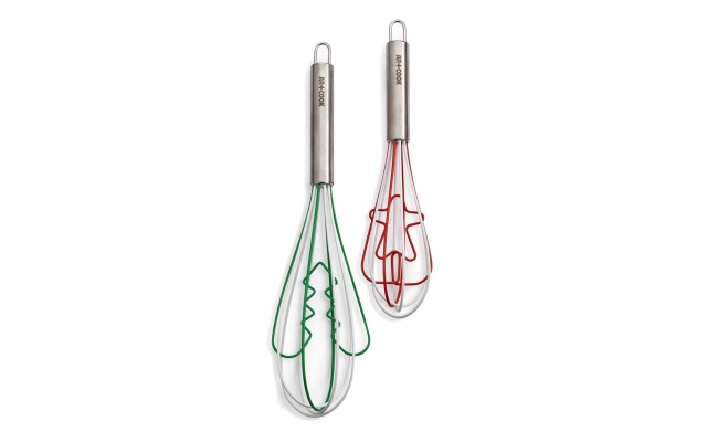 Art & Cook Silicone Gingerbread Man & Tree-Tipped Whisks Set of 2