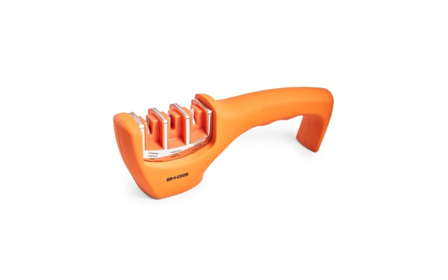 Art & Cook 3-Slot Knife Sharpener, Orange