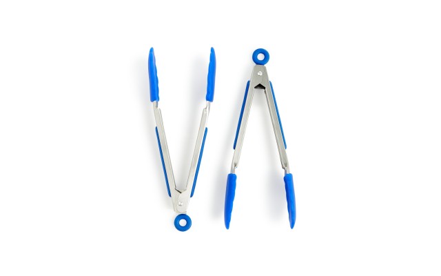 Art & Cook Mini Silicone Tongs Set of 2, Blue
