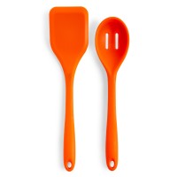 Art & Cook Silicone Solid Turner & Slotted Spoon, Set of 2