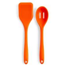 Art & Cook Silicone Solid Turner & Slotted Spoon, Set of 2