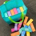  60 Corrugated Cardboard Blocks for Kids, 4 Fun Games