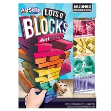 ArtSkills 60 Corrugated Cardboard Blocks for Kids, 4 Fun Games