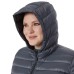  Ladies' Lightweight Fixed Hood Down Jacket, Gray, 2X