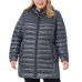  Ladies' Lightweight Fixed Hood Down Jacket, Gray, 2X