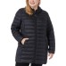  Ladies' Lightweight Fixed Hood Down Jacket, Black, 2X