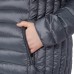  Ladies' Lightweight Fixed Hood Down Jacket, Gray, 2X