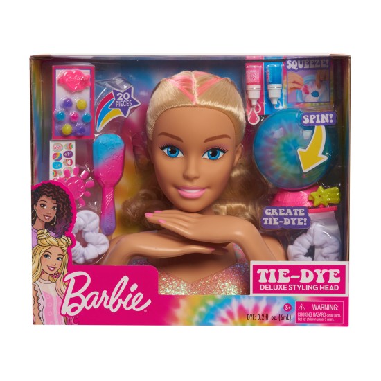  Tie-Dye Deluxe Styling Head Blonde Hair Doll 22-Piece Set