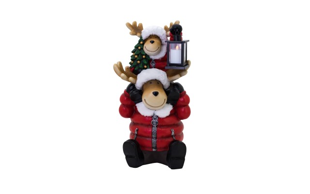  Stacked Door Greeter 26 in. Moose
