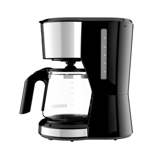Black & Decker Decker 12 Cup Premium Black Stainless Steel Finish Coffee Maker Optimal Water Flow for Maximum Flavor