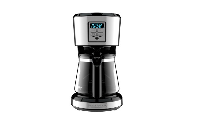 Black & Decker Decker 12 Cup Premium Black Stainless Steel Finish Coffee Maker Optimal Water Flow for Maximum Flavor