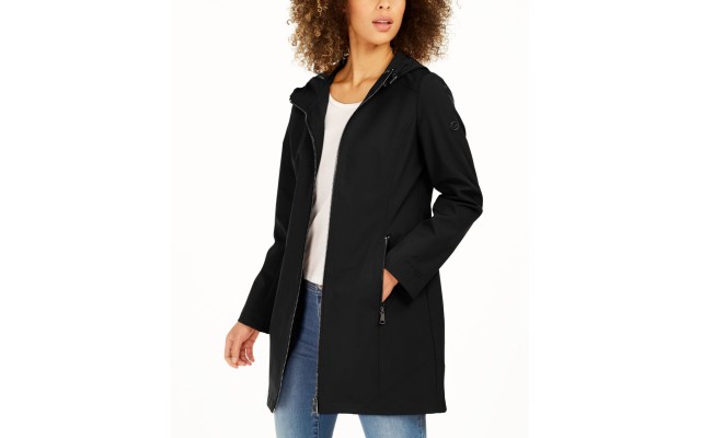  Petite Hooded Raincoat