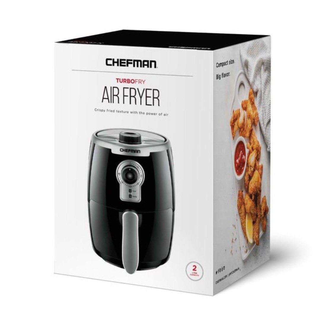 Chefman Turbofry 2 Liter Air Fryer, Dishwasher Safe Basket & Tray