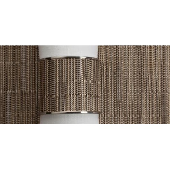  Bamboo Stainless Steel Napkin Ring Dune Wide 1.5″