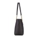  Women’s Pebbled Turnlock Chain Tote Handbag 27 Li/Black One Size