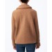  Juniors' Faux-Fur Teddy Coat, Brown, XL