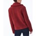  Juniors’ Faux-Fur Teddy Coat, Dark Red, XL