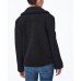  Juniors’ Faux-Fur Teddy Coat, Black, L