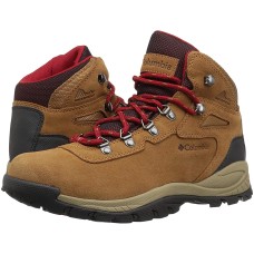 Columbia Women’s Newton Ridge Plus Waterproof Amped Hiking Boot,  8.5 Wide – Elk / Mountain Red