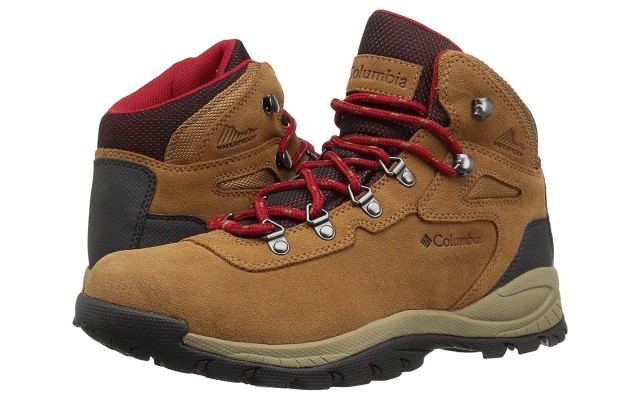 Columbia Women’s Newton Ridge Plus Waterproof Amped Hiking Boot,  8.5 Wide – Elk / Mountain Red