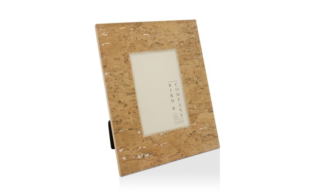 Cork/Silver Leaf – Acrylic Table Top Picture Frame 5″x7″