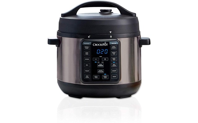  4-Quart Multi-Use MINI Express Crock Programmable Slow Cooker and Pressure Cooker with Manual Pressure Boil & Simmer