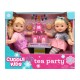  Two 14″ Dolls with Removeable and Interchangeable Outfits Tea Party
