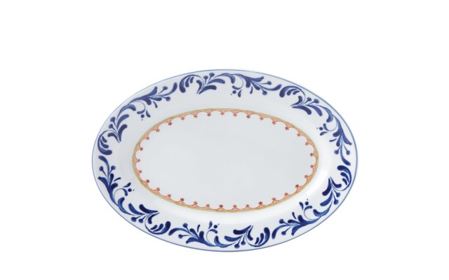  Northern Indigo 13″ Oval Serving Platter, Blue