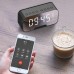 Digital Alarm Clock Radio: 5.5” Large LED Display with 3 Brightness Dimmer, Dual Alarms, FM Radio, Bluetooth Speaker Clock for Home Bedside Bedroom, Black