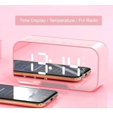 Digital Alarm Clock Radio: 5.5” Large LED Display with 3 Brightness DimmerDual AlarmsFM RadioBluetooth Speaker Clock for Home Bedside Bedroom