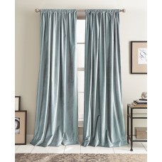DKNY Modern Knotted Velvet Lined Curtain Panel Pair