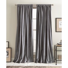 DKNY Modern Knotted Velvet Lined Curtain Panel Pair