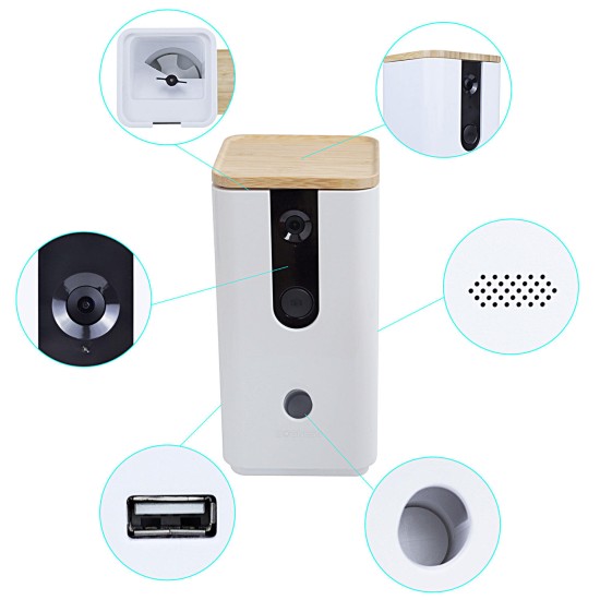  1080P Full HD Camera with Night Vision Smart Cam Pet Treater