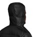  Men’s Secure Zip Hand Pockets Hooded Down Jacket, Black, Large