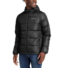Eddie Bauer Men’s Secure Zip Hand Pockets Hooded Down Jacket