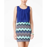 Emerald Sundae Chevron Women Dress Mint/Multi Size MEDIUM