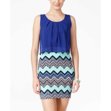 Emerald Sundae Chevron Women Dress Mint/Multi Size MEDIUM