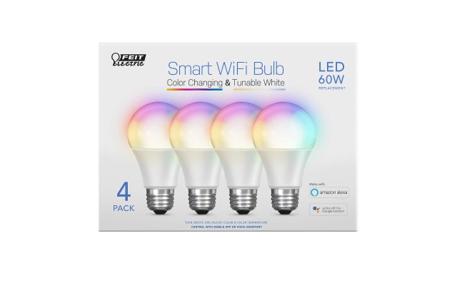  Wi-Fi A19 800 Lumens Smart Bulbs, 4-pack