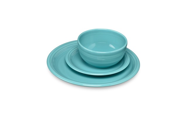  Bistro 3-pc. Dinnerware Set, Turquoise