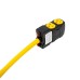  1.6’ Heavy Duty L14-30P to 4 x 5-20R Short Power Cord 20 Amp Circuit Breakers with Metal Cord Holder Clip