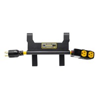 FIRMAN 1.6’ Heavy Duty L14-30P to 4 x 5-20R Short Power Cord 20 Amp Circuit Breakers with Metal Cord Holder Clip