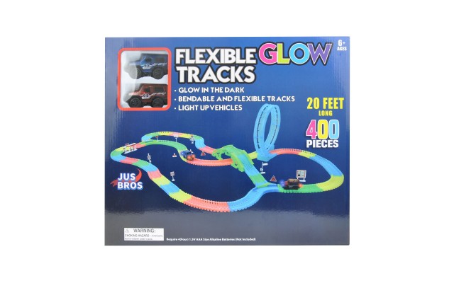  Neon Glow Track Set with Loop  20 Feet Long 400-Pc.