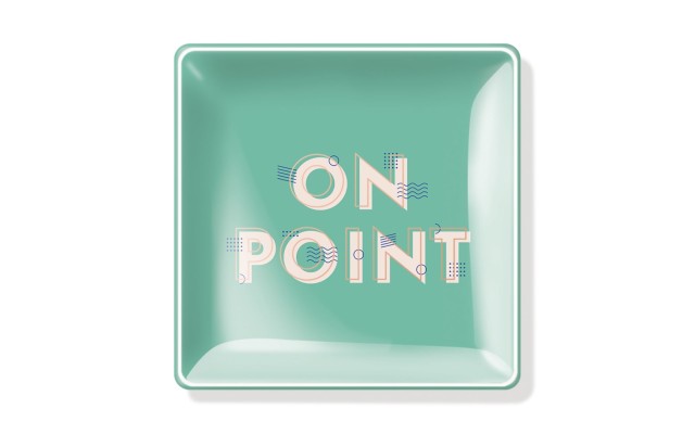  Studio On Point Green Square Tray