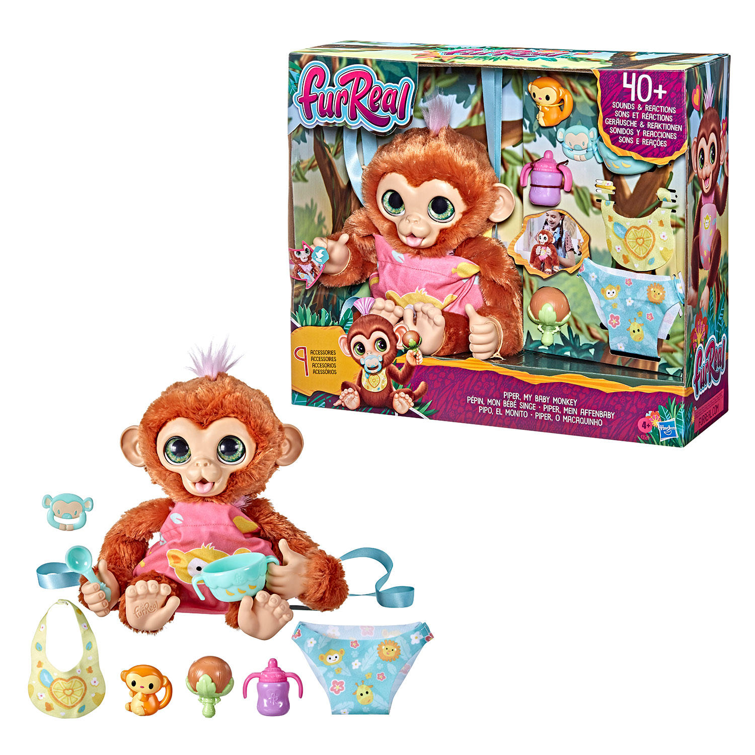 FurReal Piper My Baby Monkey Interactive Animatronic Toy