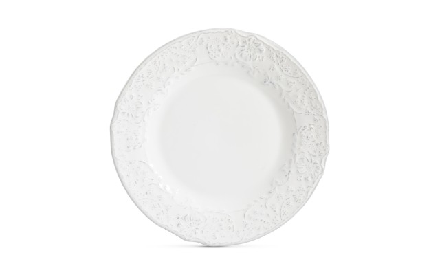  Laurie Gates Madeira Dinner Plate, White