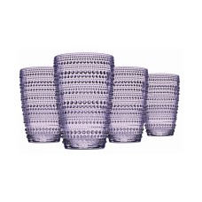 Godinger Mars Modern Vintage Highball Glasses, Set of 4 Indigo