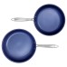  Diamond PRO Stainless Steel Tri-Ply Exterior with  Non-Stick Interior in Blue Saute Pans, 2-piece Set