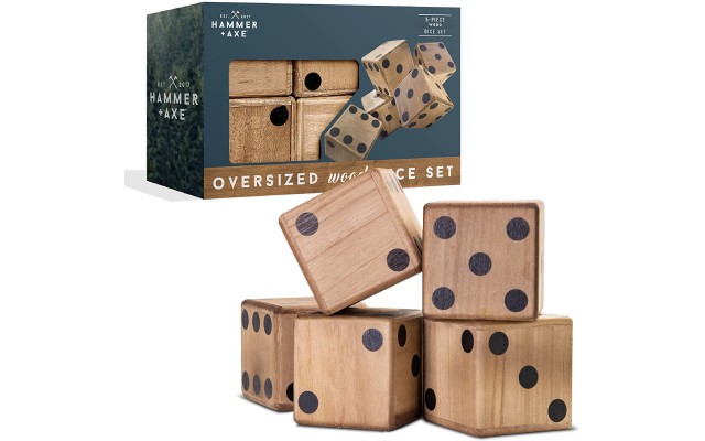 Hammer + Axe Oversized Wood Dice Set